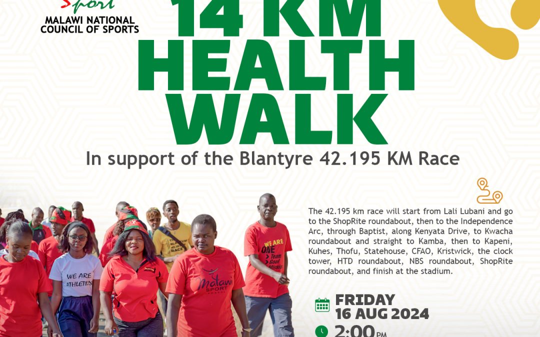 MNCS LAUNCHES 14 KM HEALTH WAILKS AHEAD OF BLANTYRE 42.195 KM RACE